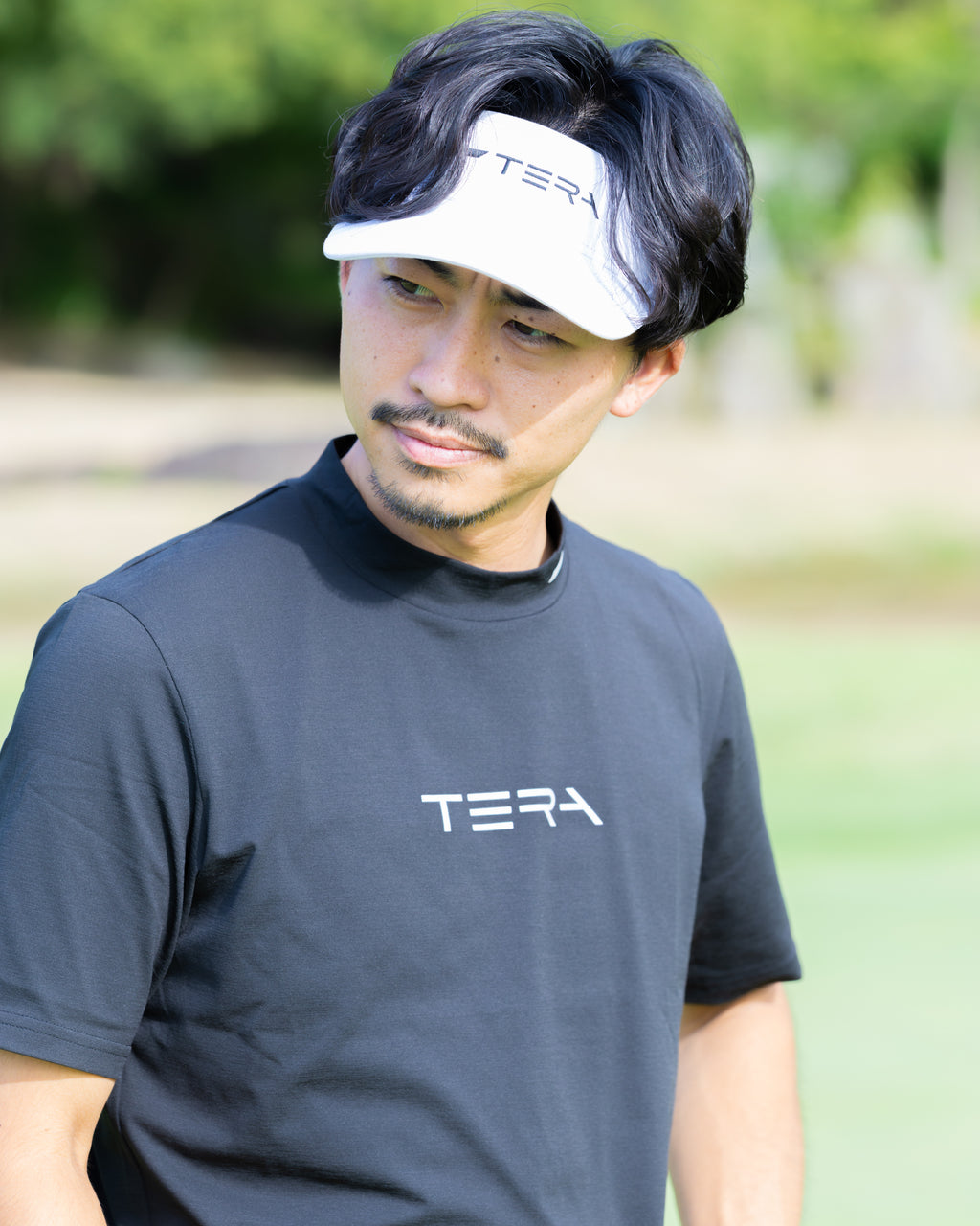 TERA　モックネックシャツ　ブラック