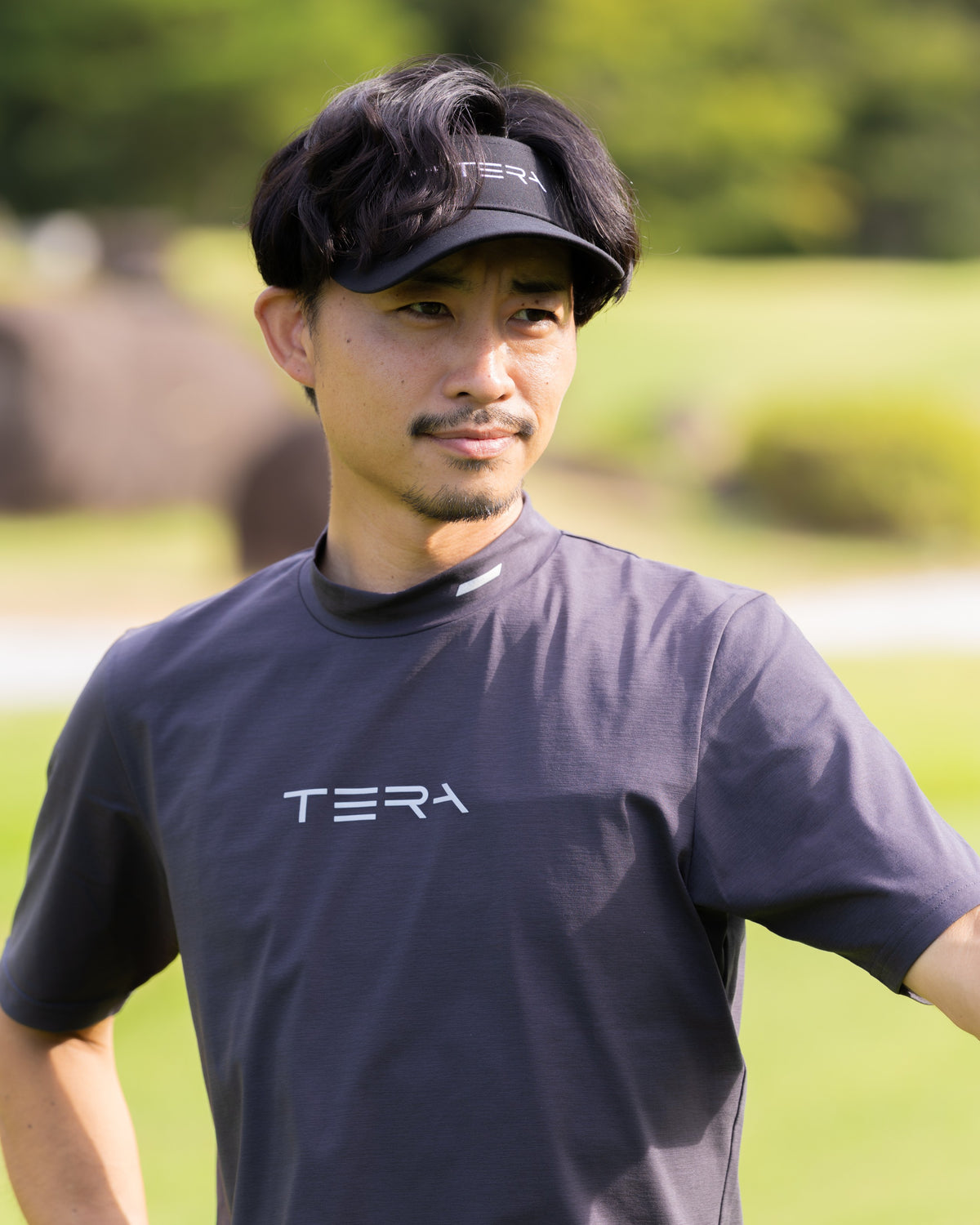 TERA　モックネックシャツ　グレー
