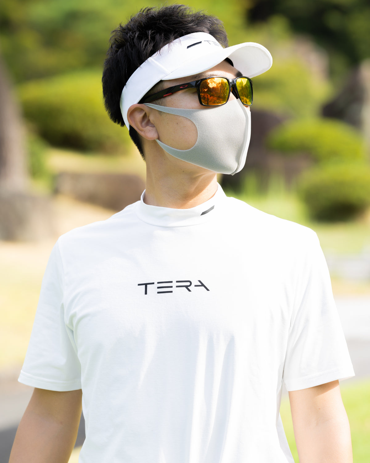 TERA　モックネックシャツ　ホワイト
