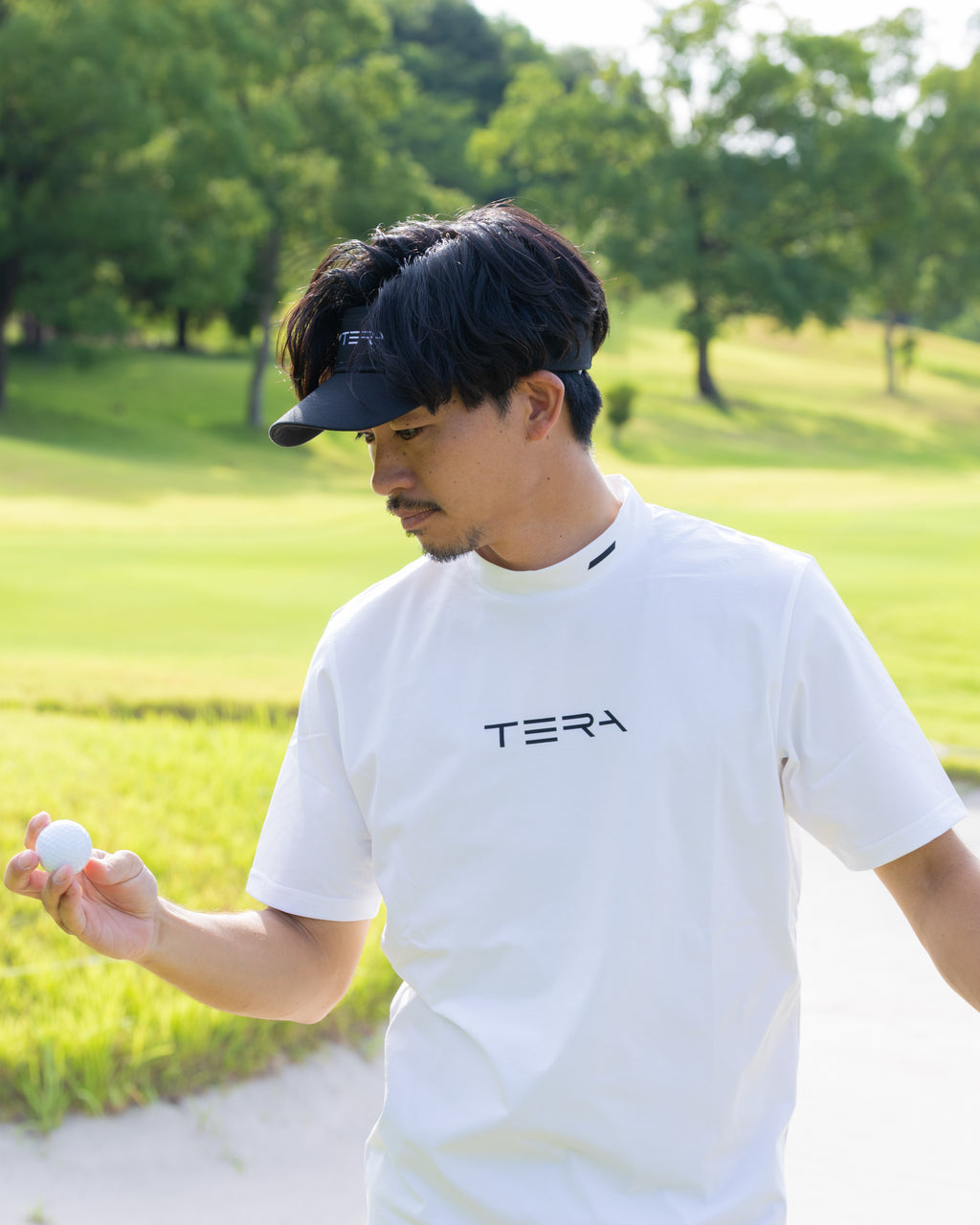 TERA　モックネックシャツ　ホワイト