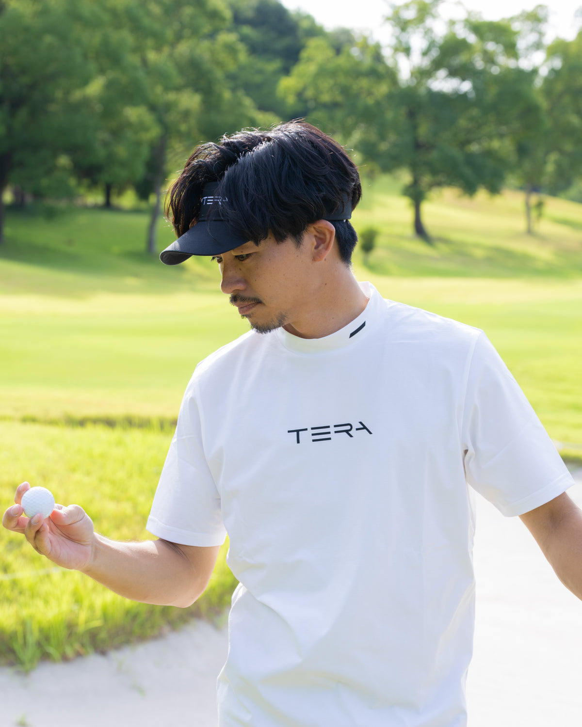 TERA　モックネックシャツ　ホワイト