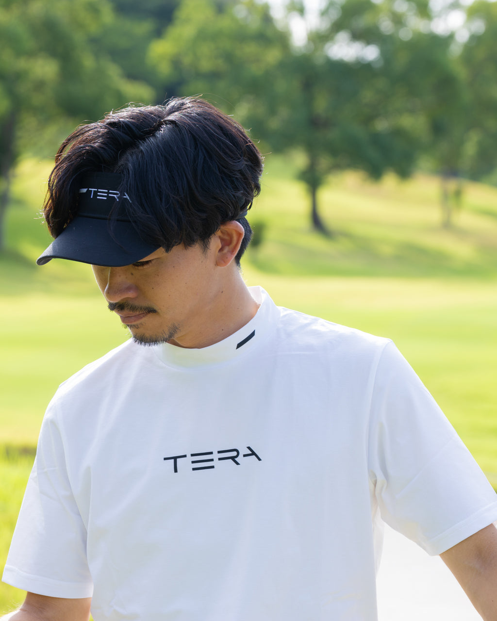 TERA　モックネックシャツ　ホワイト