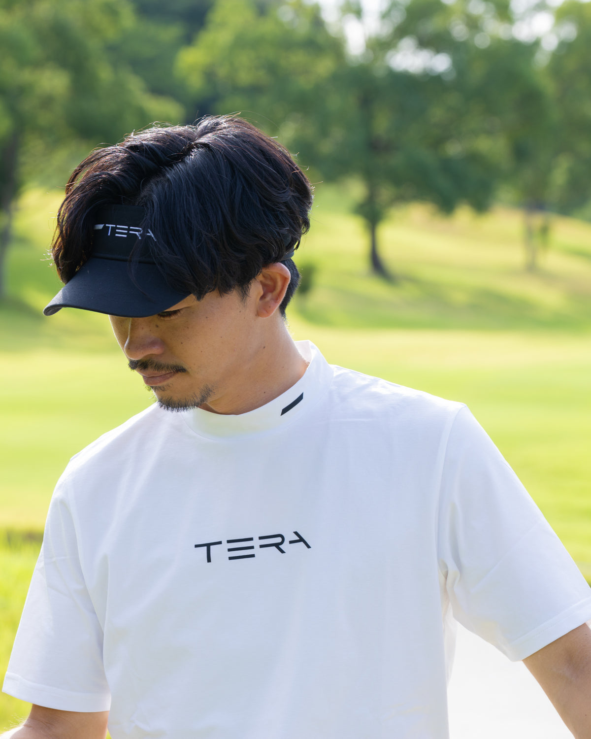 TERA　モックネックシャツ　ホワイト