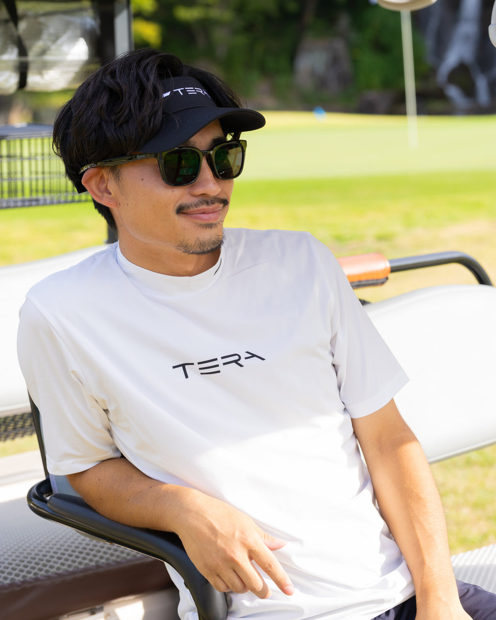 TERA　モックネックシャツ　ホワイト