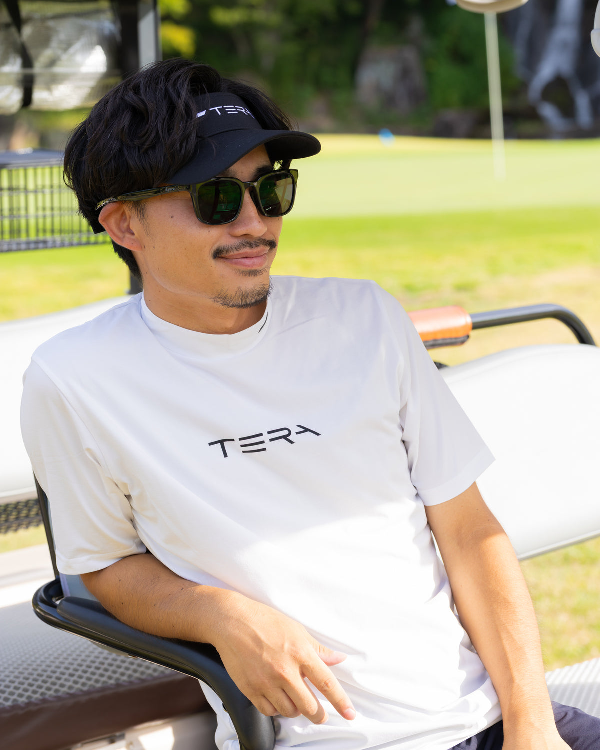 TERA　モックネックシャツ　ホワイト
