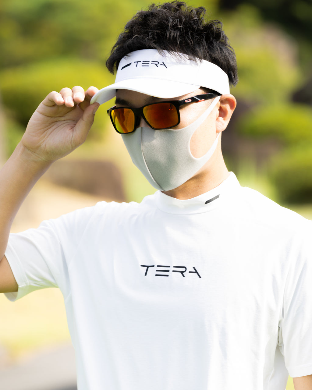 TERA　モックネックシャツ　ホワイト